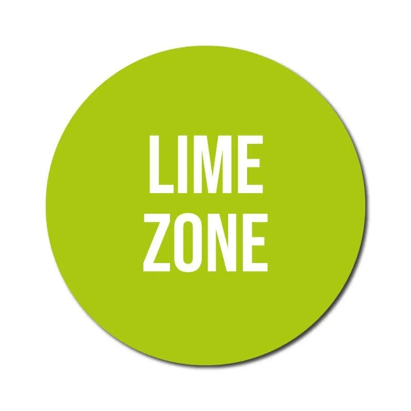 Zone Colours, Vinyl Circular Sticker, 10 pack – 105mm and 300mm, Various Colours Available