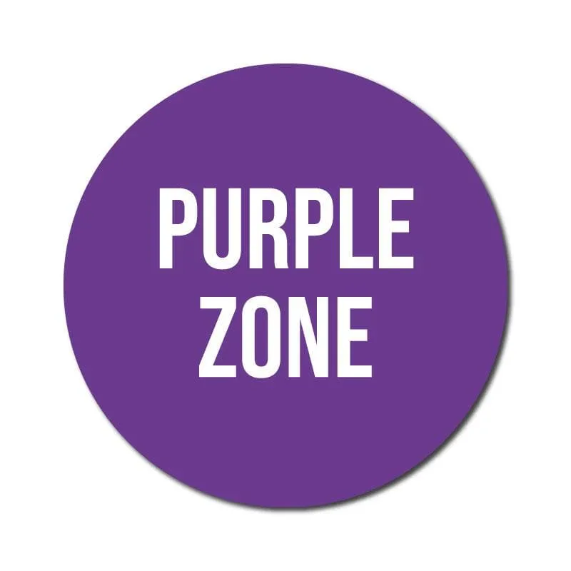 Zone Colours, Vinyl Circular Sticker, 10 pack – 105mm and 300mm, Various Colours Available