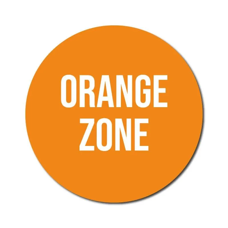 Zone Colours, Vinyl Circular Sticker, 10 pack – 105mm and 300mm, Various Colours Available